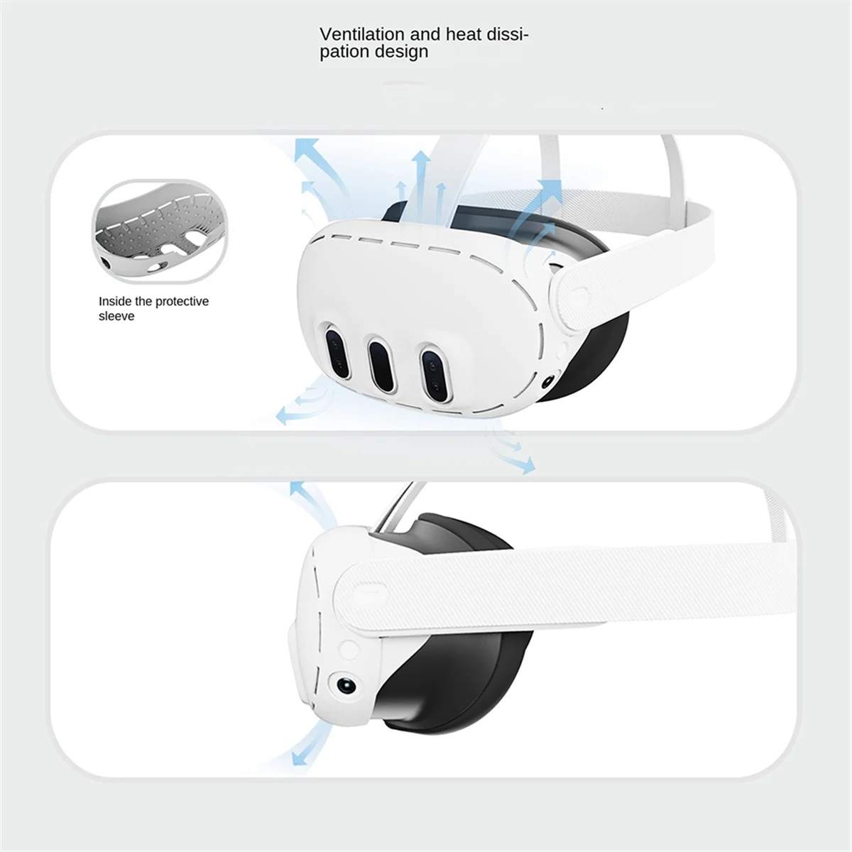 Funda de controlador para 3 auriculares VR, Protector de agarre, almohadilla para los ojos y la nariz, máscara facial, juego de protección de lentes, color negro