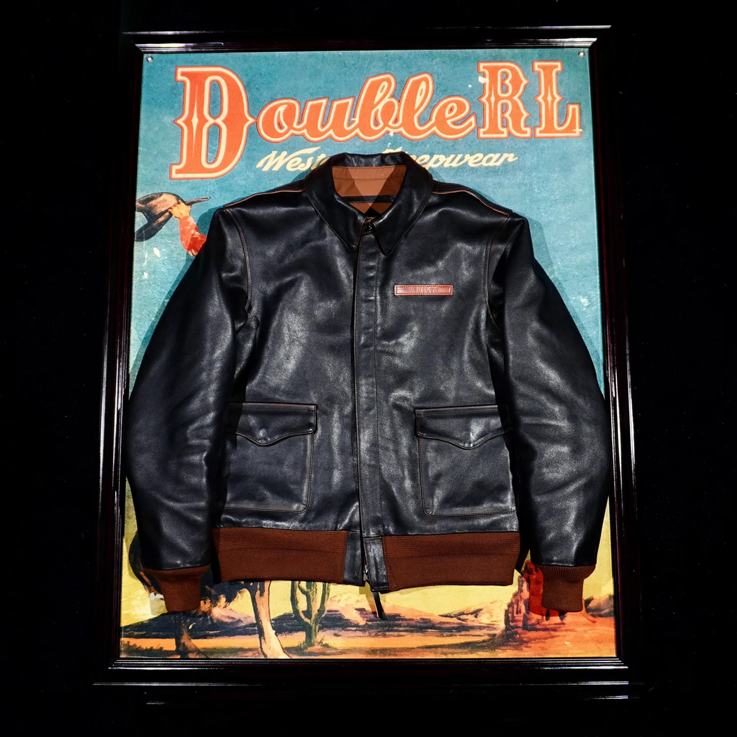 Tailor Brando No.27622 Classic American Vintage A2 Vegetable-Tanned Horsehide Men's Genuine Leather Aviator Jacket