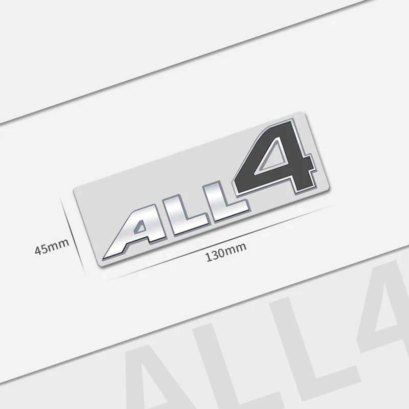 Auto Metal ALL4 Logo 3D Badge Lettering Decals Trunk Sticker For MINI Cooper S R60 F60 F54 R56 R57 Countryman Car Styling