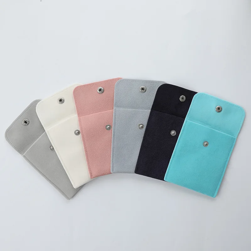 5 قطع المجوهرات المخملية الحقيبة التعبئة والتغليف حقيبة سميكة لينة المخملية سوار قلادة أقراط خواتم زر تخزين حقيبة مخملية تخصيص #6