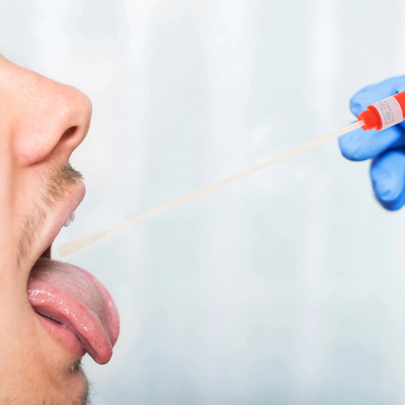 

50Sets Pharynx Swabs Professional Disposable Portable Oral Sampling Hospital Throat Swabs Sampling Supply Hospital Accessory