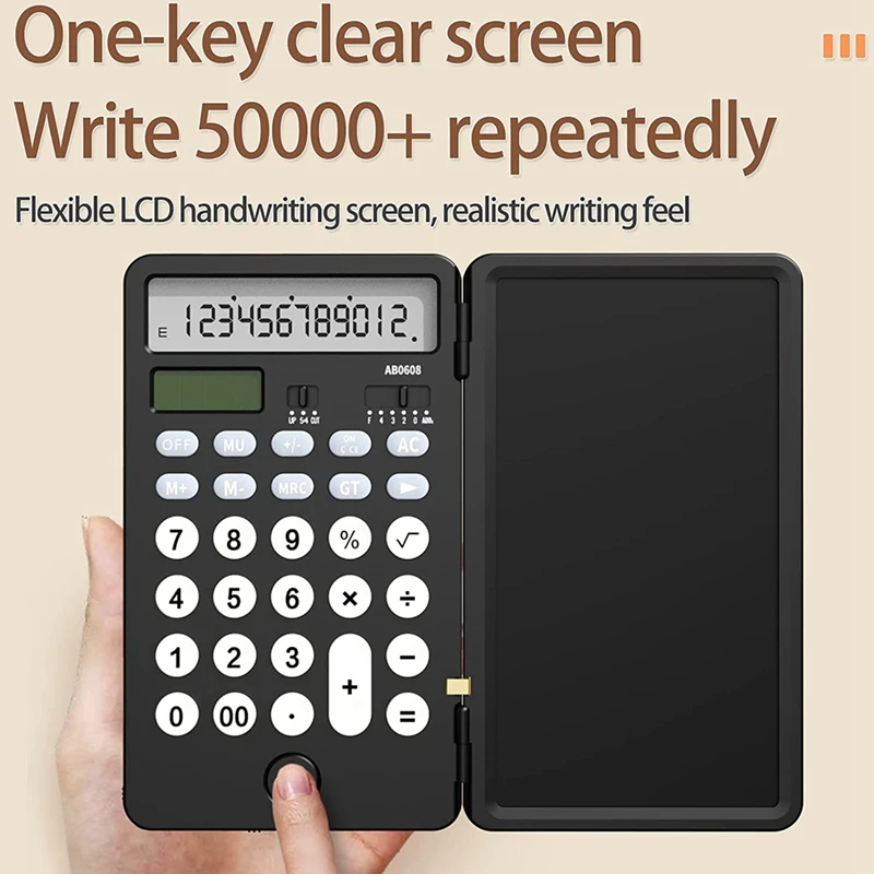 12 Digit Display Office Desk Calcultors With Erasable Writing Table, Suitable For Office, School And Business Use