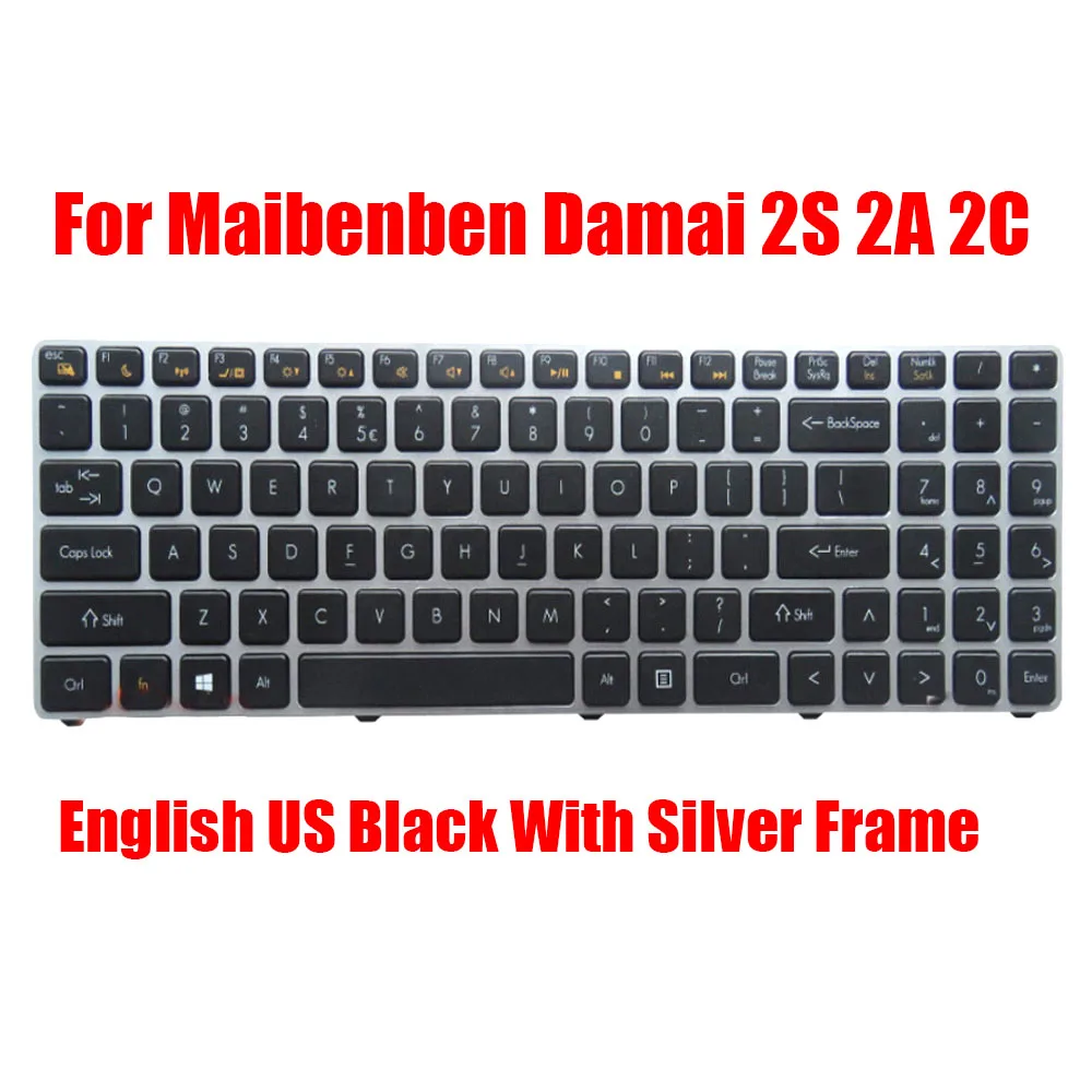 

New US UK RU TR Laptop Keyboard For Maibenben For Damai 2S 2A 2C United Kingdom English Russia Turkish