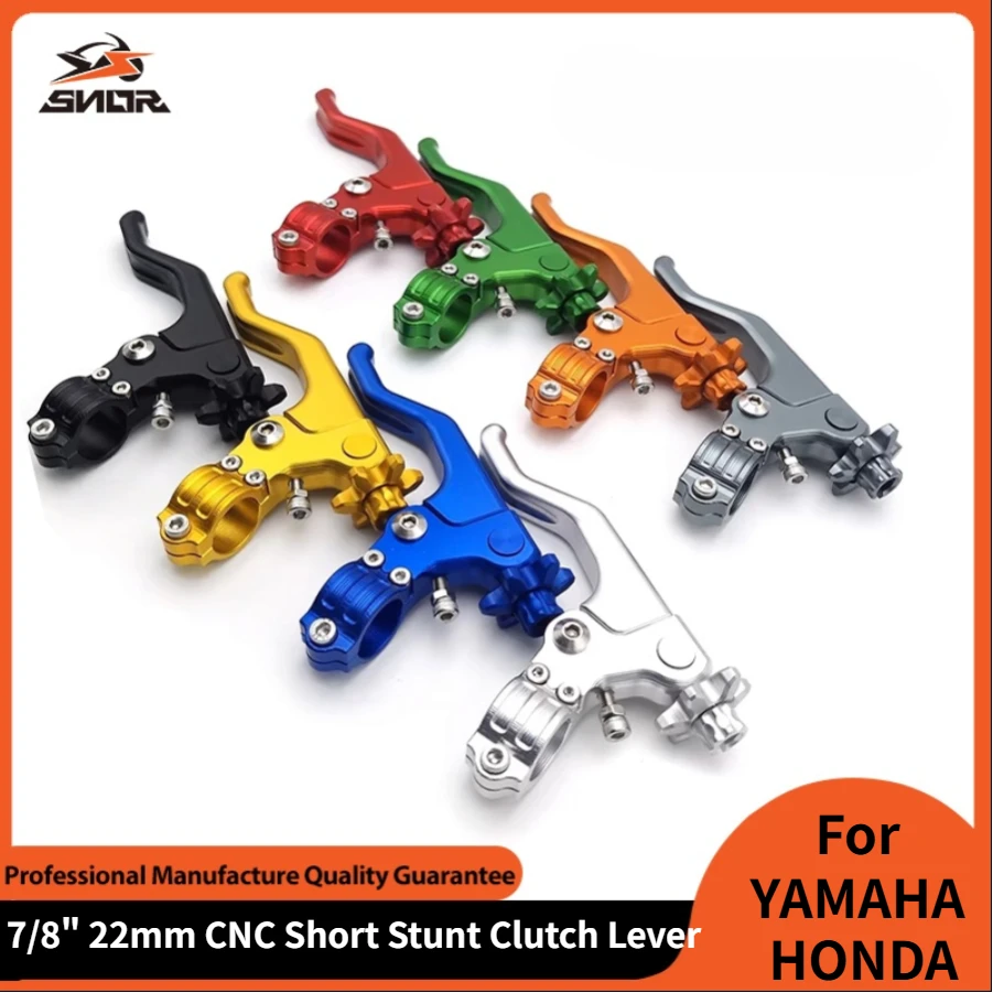 

SNOR Motorcycle Accessories 7/8" 22mm Short Stunt Clutch Lever Perch Clutch Lever CNC Performance For YAMAHA HONDA
