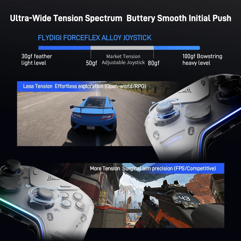 2025 Flydigi Apex 5 ゲームコントローラー Foraceadapt 合金