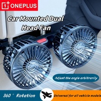 OnePlus 3-speed Car Seat Back Cooling Fan USB Charge Dual Head Fan 360 Degree Rotation Neck Cooler for Summer Car Accessories