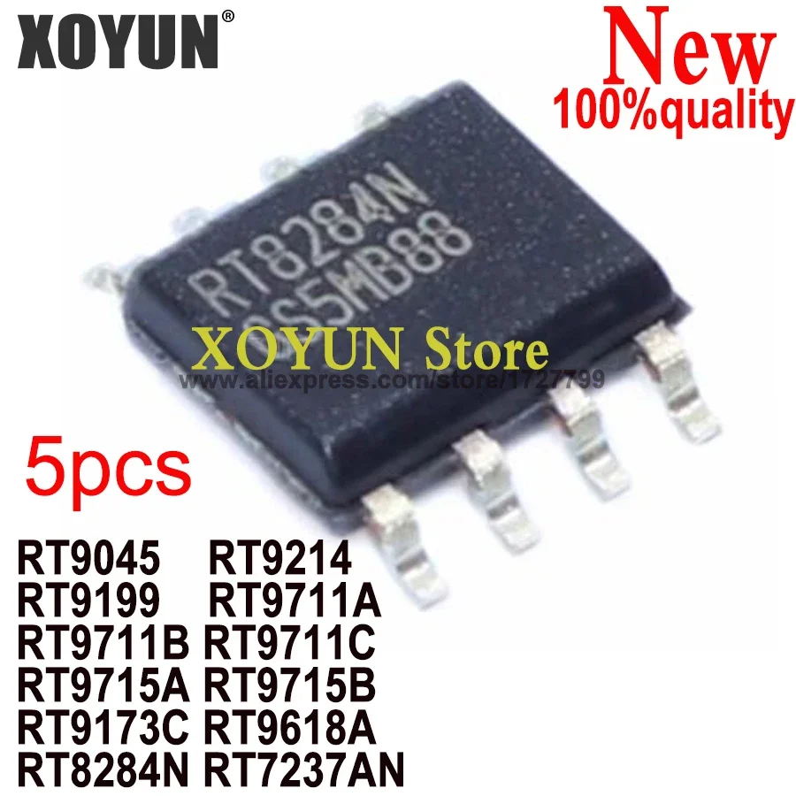 (5piece)100% New RT9045 RT9214 RT9199 RT9711A RT9711B RT9711C RT9715A RT9715B RT9173C RT9618A RT8284N RT7237AN sop-8