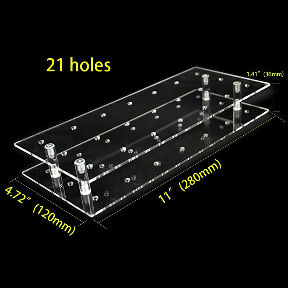 J1UL1N 2-Pack 21 Hole Acrylic Lollipop Holder For Weddings Baby Showers Birthday Parties Anniversaries Cake Lollipop Stand