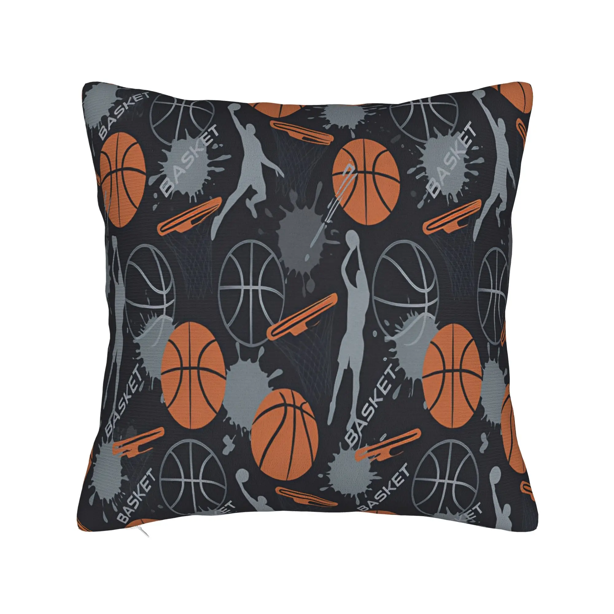 Basketball Square Pillowcases Polyester Sofa Sports Ball Games Cushion Case Creative Decor Throw Pillow Case 40*40