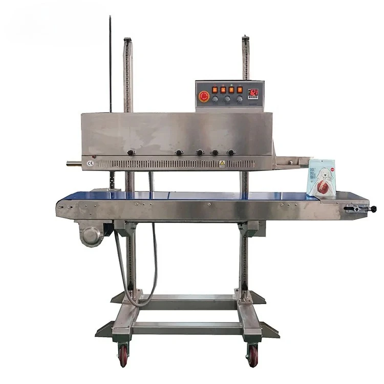 Automatic Continuous Band Sealer Vertical Stand up Pouch Sealing Machines with Date Printing