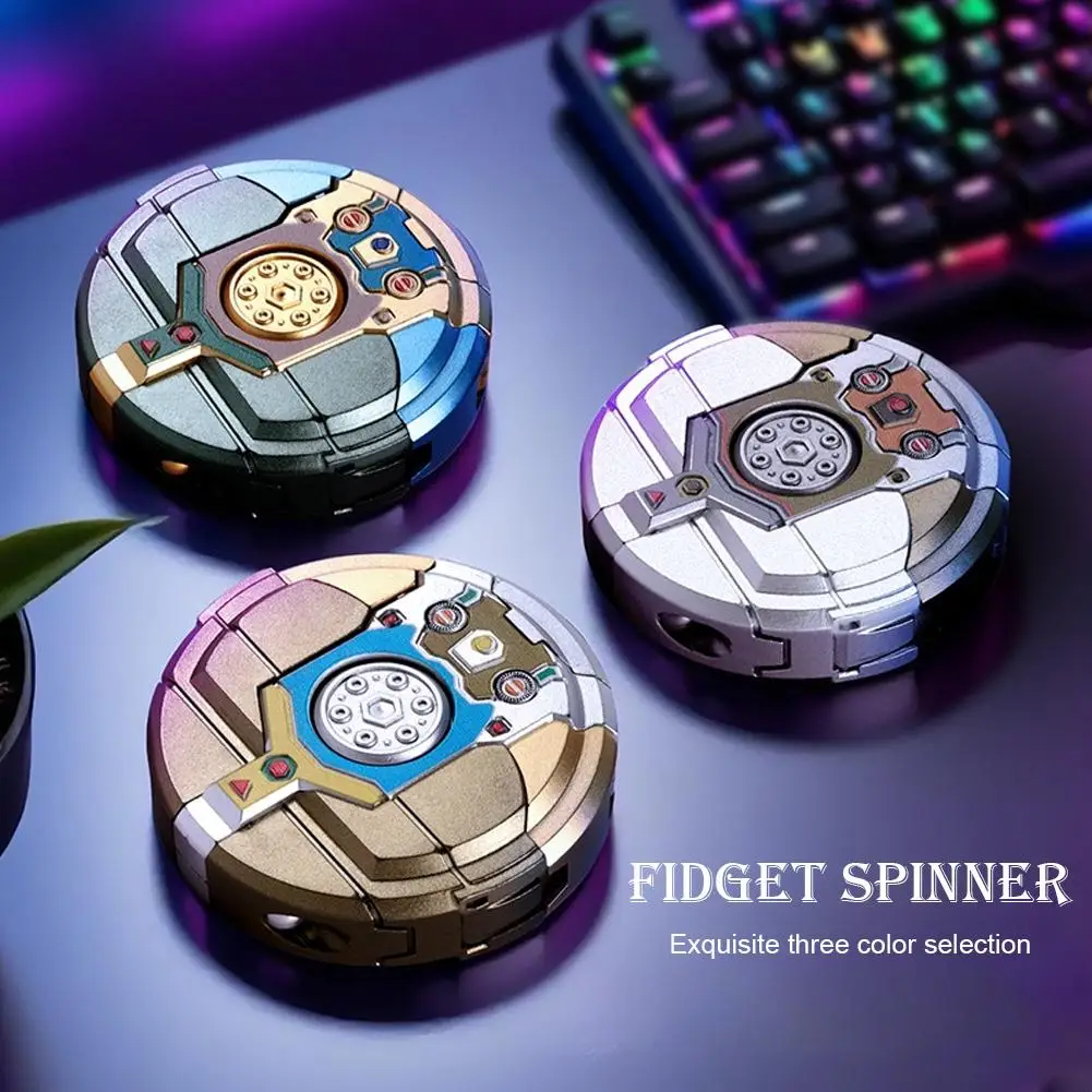 2 In 1 Transformable Fidget Spinner Toy 360 Rotating Ball Deformation Robot Fingertip Gyro For Children'S Christmas Gifts Toys