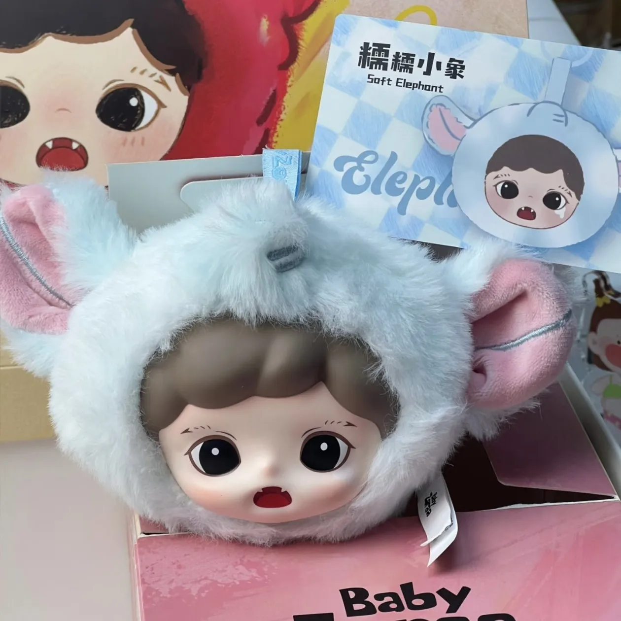 Bayb Zoraa Soft Vinyl Doll Toy Cute Bag Charm Keychain Little World Series Backpack Purse Decoration Collectible Gift view 5