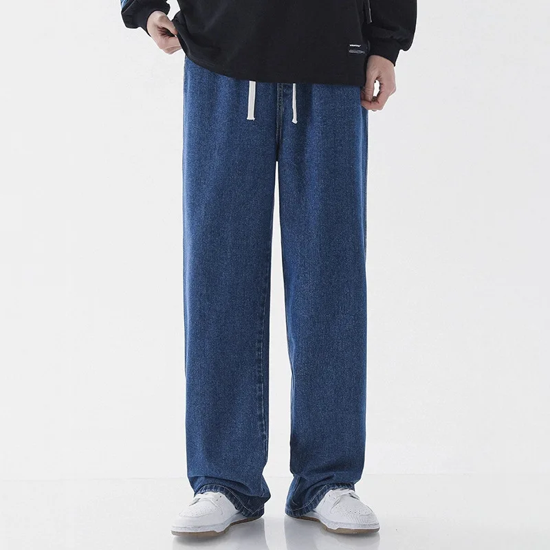 Neue Sommer-Jeans für Jungen, locker geschnitten, gerade Beine, leichte, weit geschnittene Hose, lässige Sporthose für Herren, atmungsaktiv, für den Alltag und Pendeln. – Detail 8