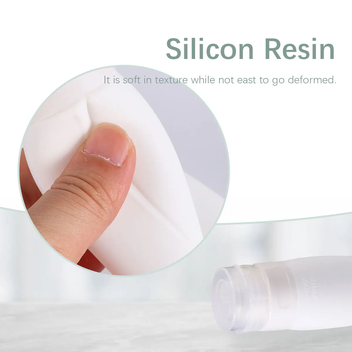 

4pcs Silicone Sub Bottles Lightweight Empty Storage Holders Travel Portable Shampoo Conditioner Lotion Container 60Ml