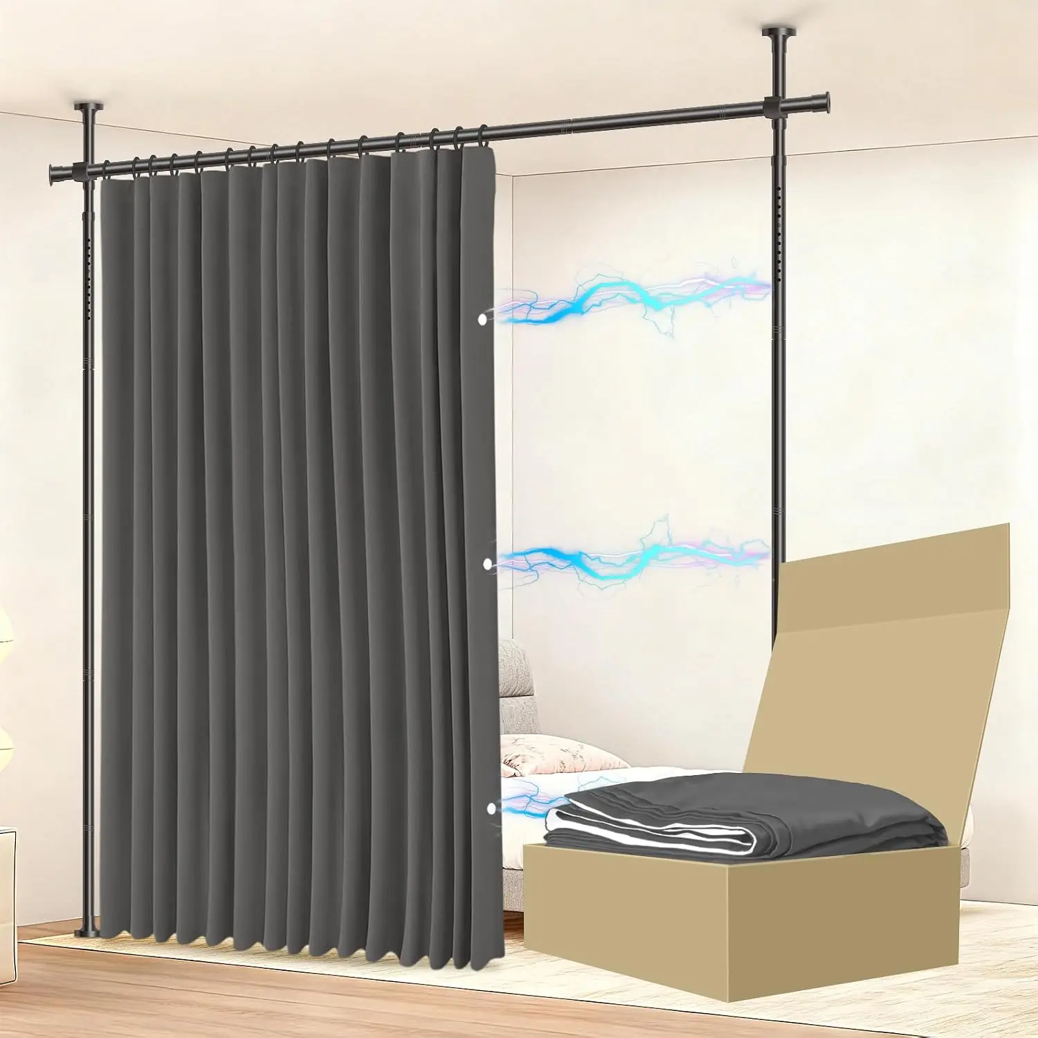 No-Drill Divider for Room Separation Set: Includes 106