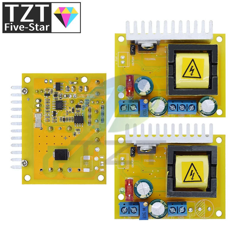 TZT 8-32V to 45-390V DC-DC Boost Converter Step Up Power Supply Module High Voltage ZVS Capacitor Charging Board