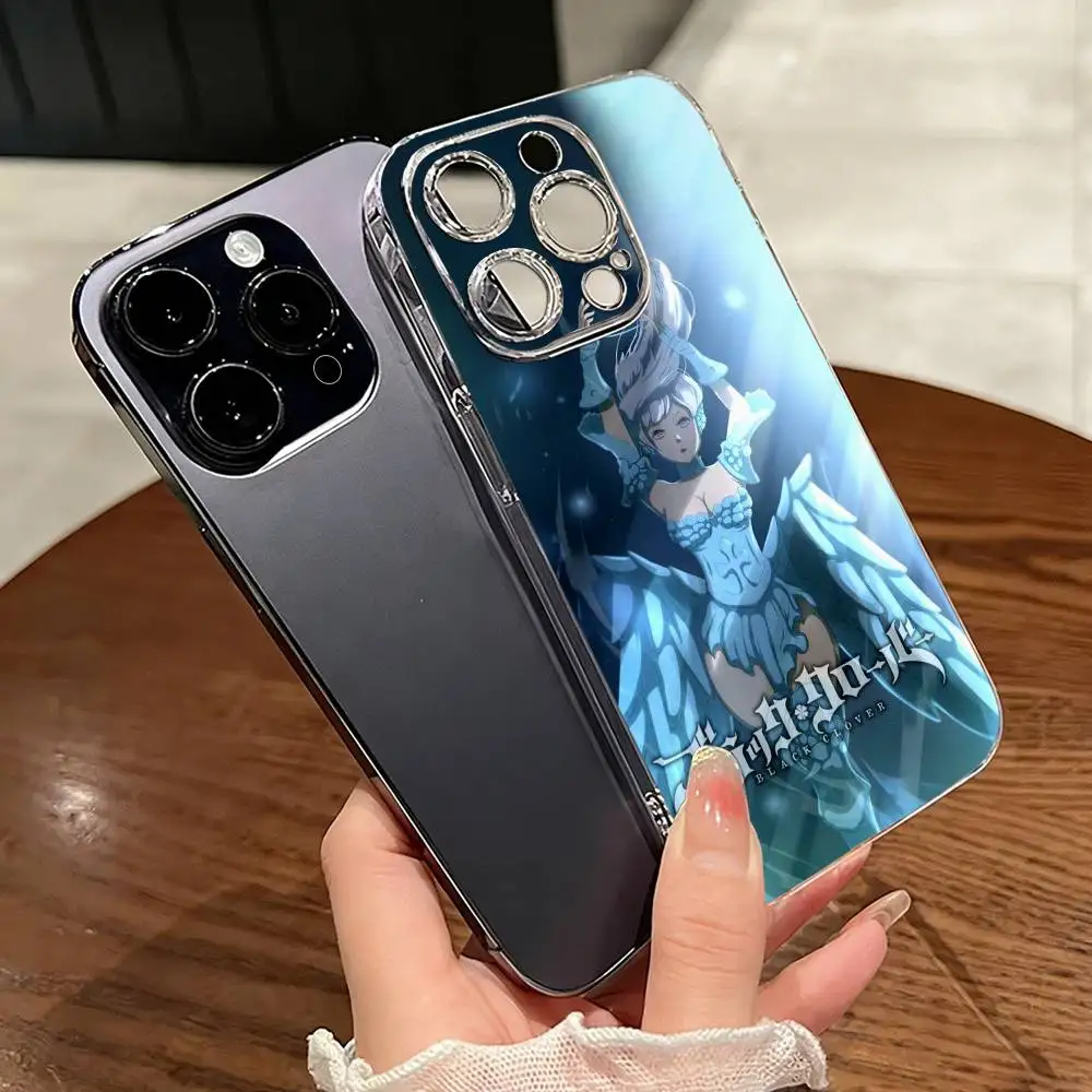 

Black C-Clover S-Silva Phone Case Transparent Silicone Soft For iPhone 17 16 15 14 13 12 11 Mini Pro Max Plus