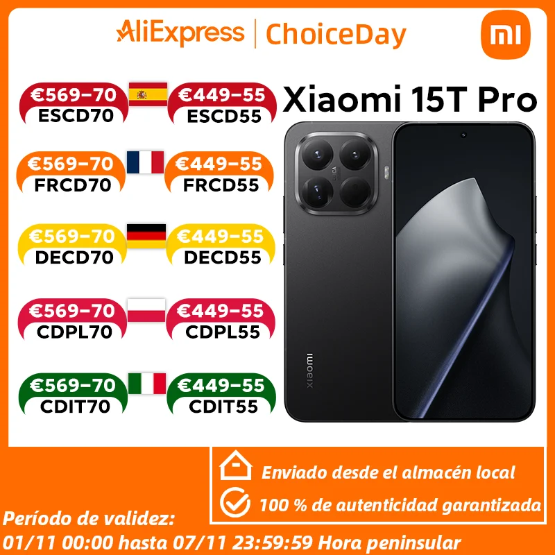 Version mondiale Xiaomi 15T Pro Processeur MediaTek Dimensity 9400+ Smartphone Écran 6,83 pouces 144 Hz Triple caméra 50 Mpx 5500 mAh 90 W Version mondiale Xiaomi 15T Pro Processeur MediaTek Dimensity 9400+ Smartphone Écran 6,83 pouces 144 Hz Triple caméra 50 Mpx 5500 mAh 90 W