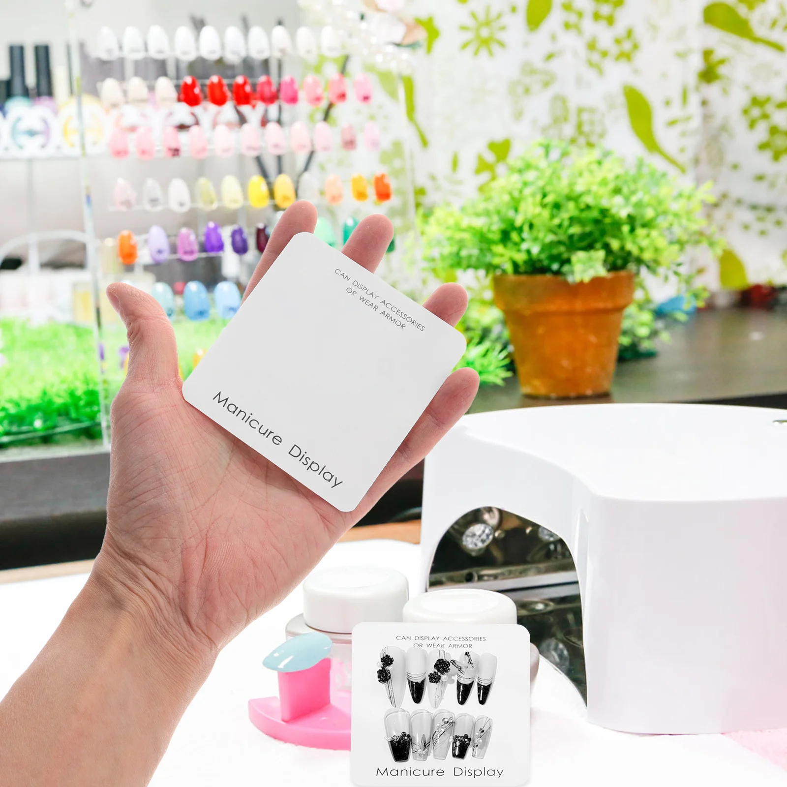 40 قطعة بطاقات تخزين الأظافر للضغط على الأظافر سميكة مانيكير عرض المنظم وهمية مسمار عرض مجلس مانيكير العرض #4