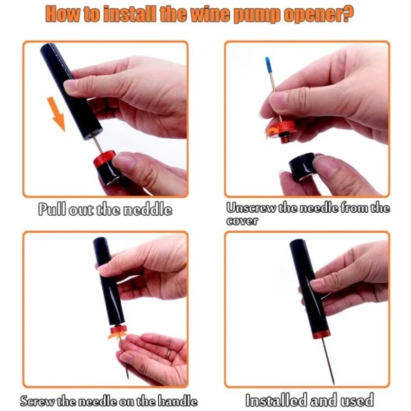 Air Pump Wine Bottle Opener Red Wine Corkscrew Wine Opener Wine Tools Kitchen Products Performance Cork Remover - view 5