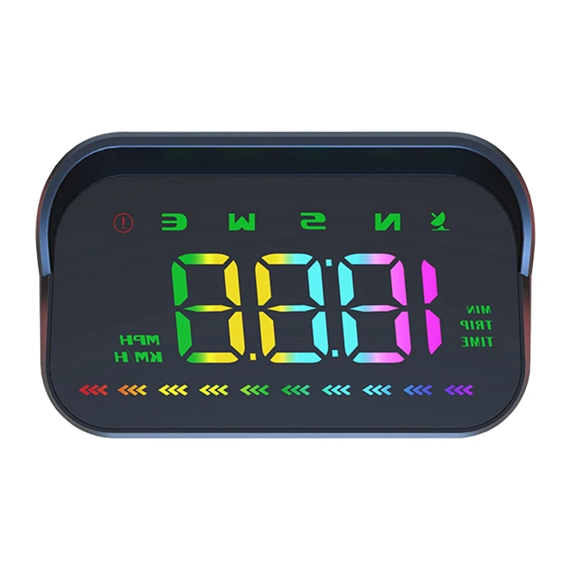 Car HUD GPS Head Up Display Windshield Projector MPH KMH Speedometer Projector Compass Overspeed Alarm System