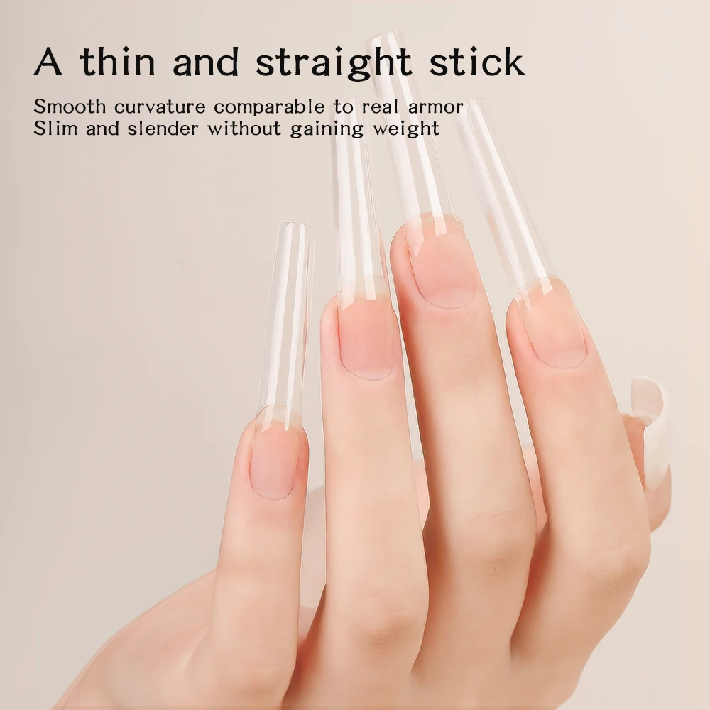 Kaniu 240PCS Ultra-thin, seamless, no-carving required adhesive strips with calibration lines for extended frosted nail art