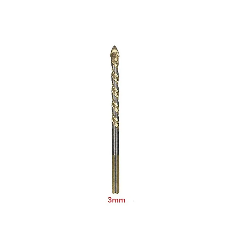 Drill Bit Alloy Triangle Drill Bit with Spiral Shaft for Clean and Precise Holes in Tiles Concrete and Glass 1pc