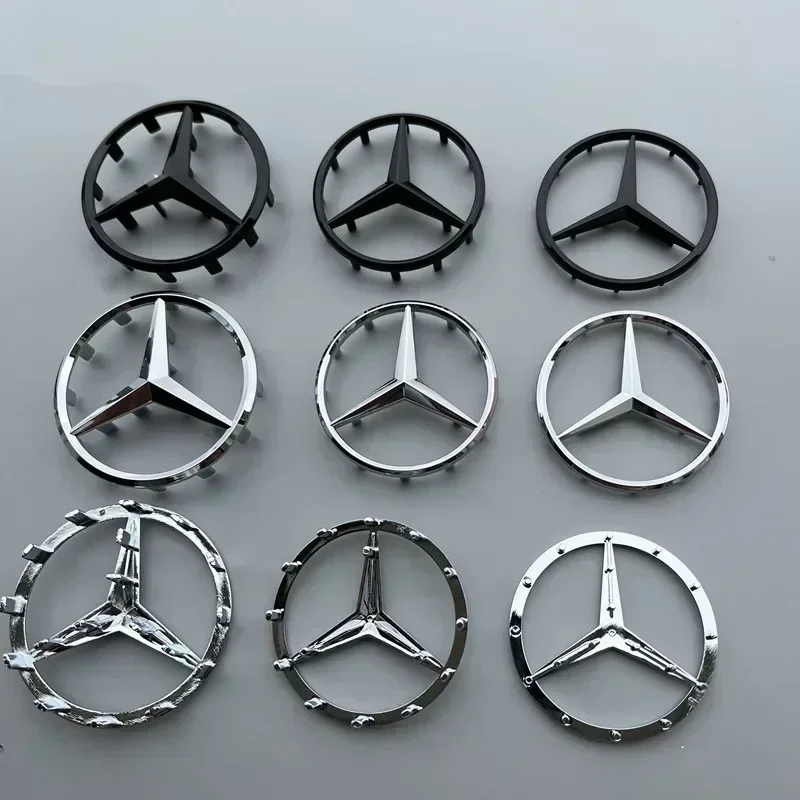 52/58mm ABS Car Steering Wheel Emblem with Pins Accessories for Mercedes Benz W166 W212 W213 W246 W176 W177 W205 C180 C63 W167