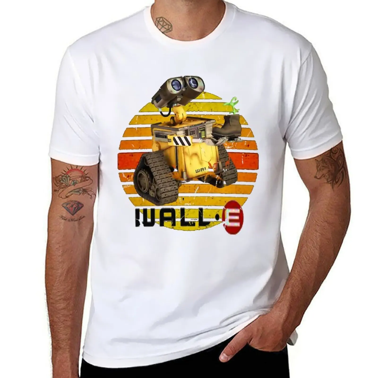 

retro walle T-Shirt t shirt men 100% cotton luxury brand man t shirt cotton high quality T-Shirt