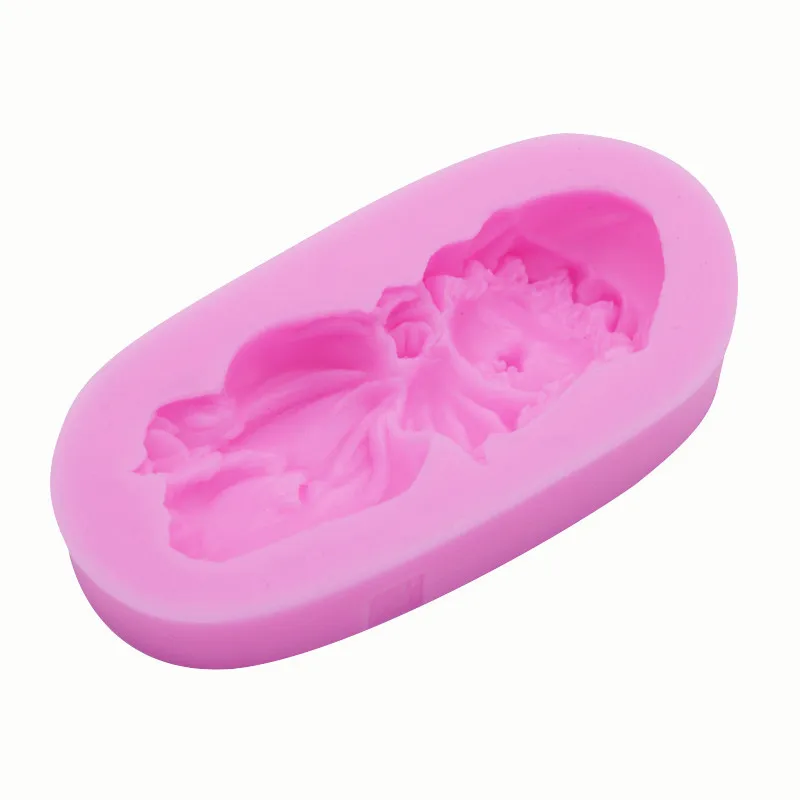 Angel Baby Silicone Handmade Soap Sleeping Girl Cake Mould Chocolate Decorative Clay Resin Molds 15-520