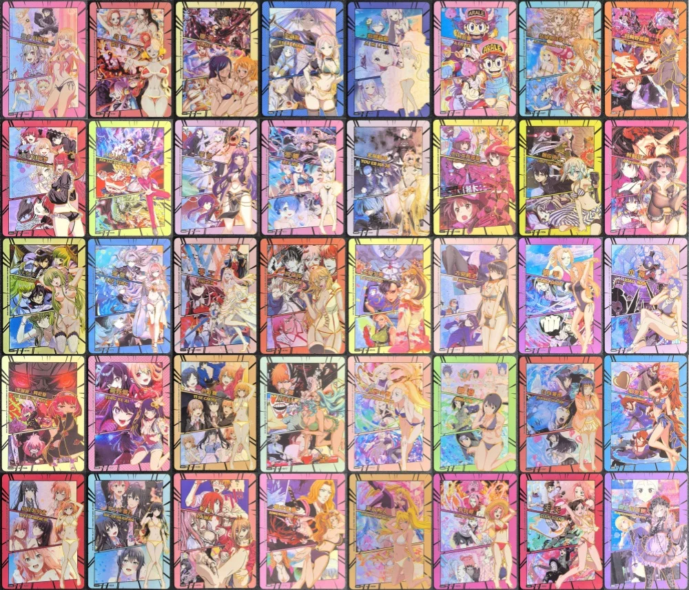 40Pcs Naruto K1 Dreamy Goddess 2025Ur Rem Diy Comic Series Hot Stamping Relief Color Flashing Collection Anime Collection Card