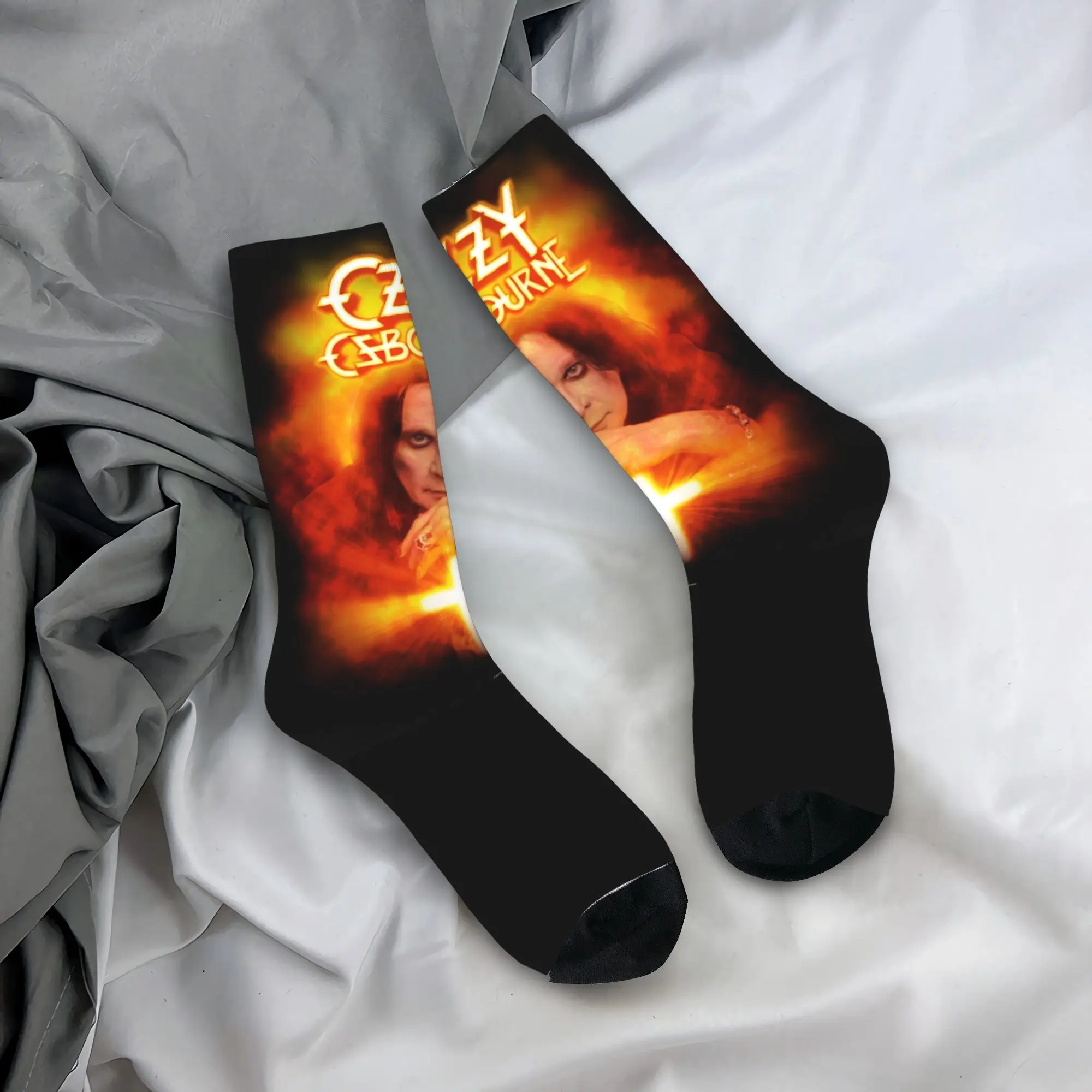 

Custom Kawaii Print Ozzy Osbourne Heavy Metal Band Rock Socks Stretch Summer Autumn Winter Prince Of Darkness Crew Socks