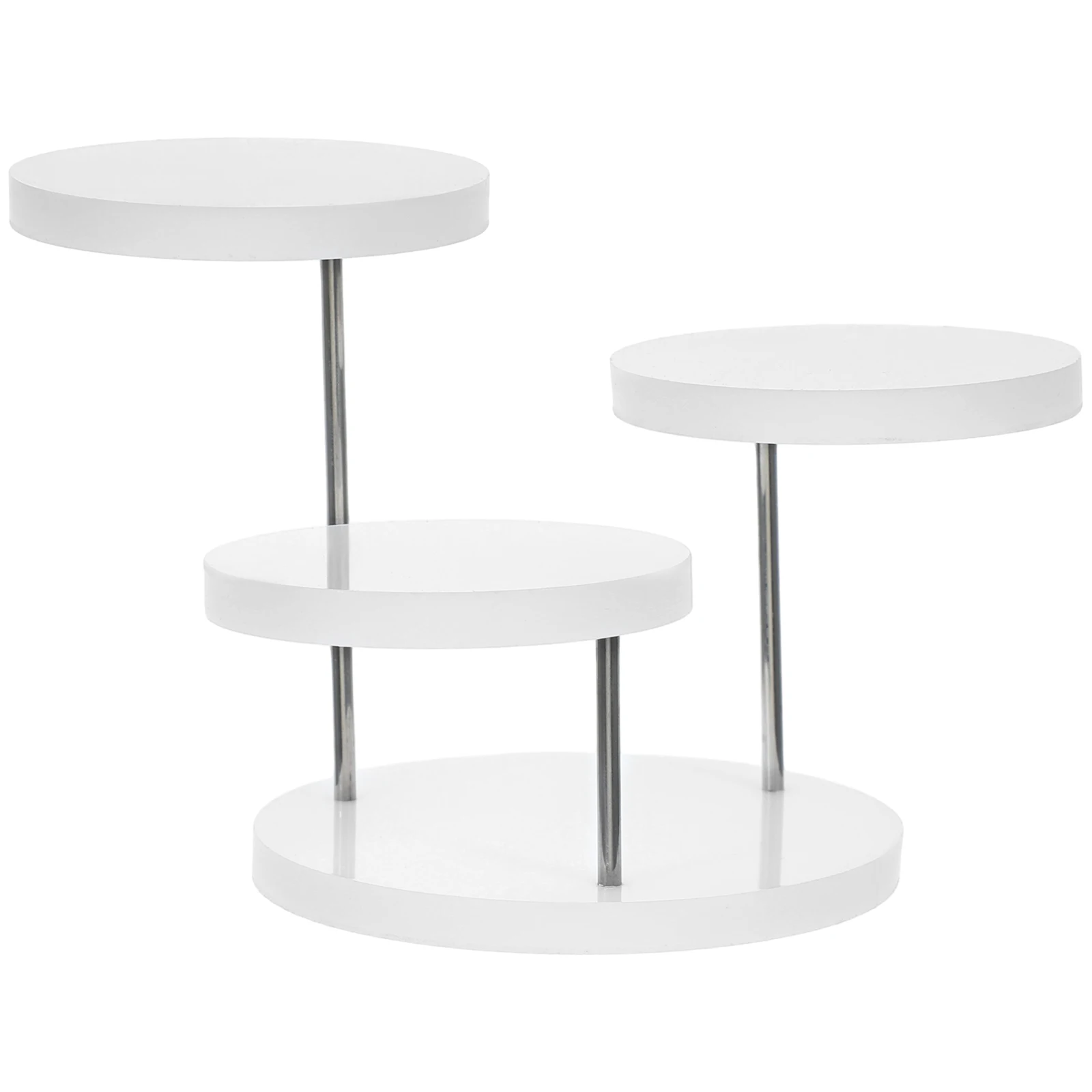 

3 Tier Acrylic Jewelry Display Stand Desktop Jewelry Rack Ring Holder Desktop Organizer Storage Rack Round Rotating