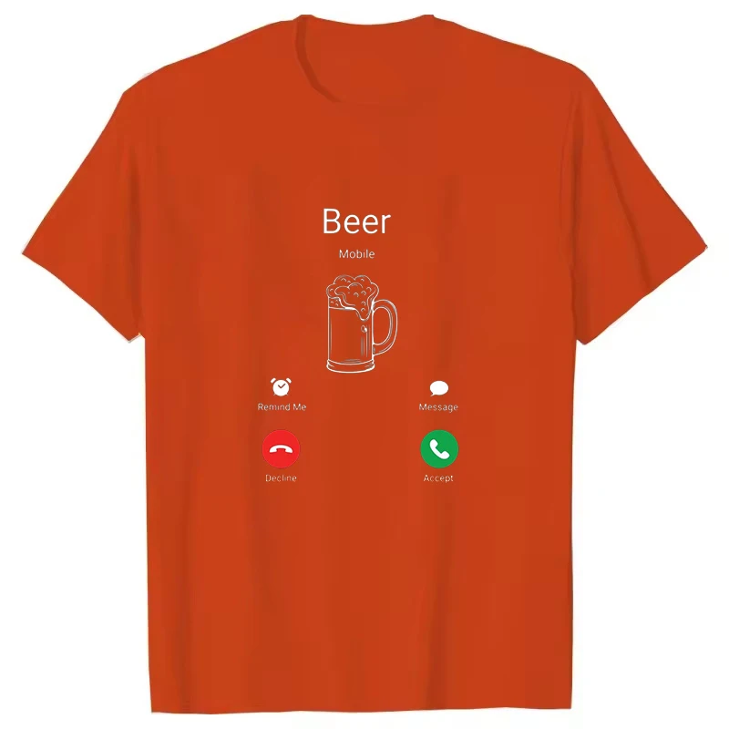2026 Neues Bier-Print T-Shirt für Damen und Herren Kurzarm-Oberteil Sommer Mode Locker Lässig Streetwear T-Shirt Einfaches Harajuku Top – Detail 2
