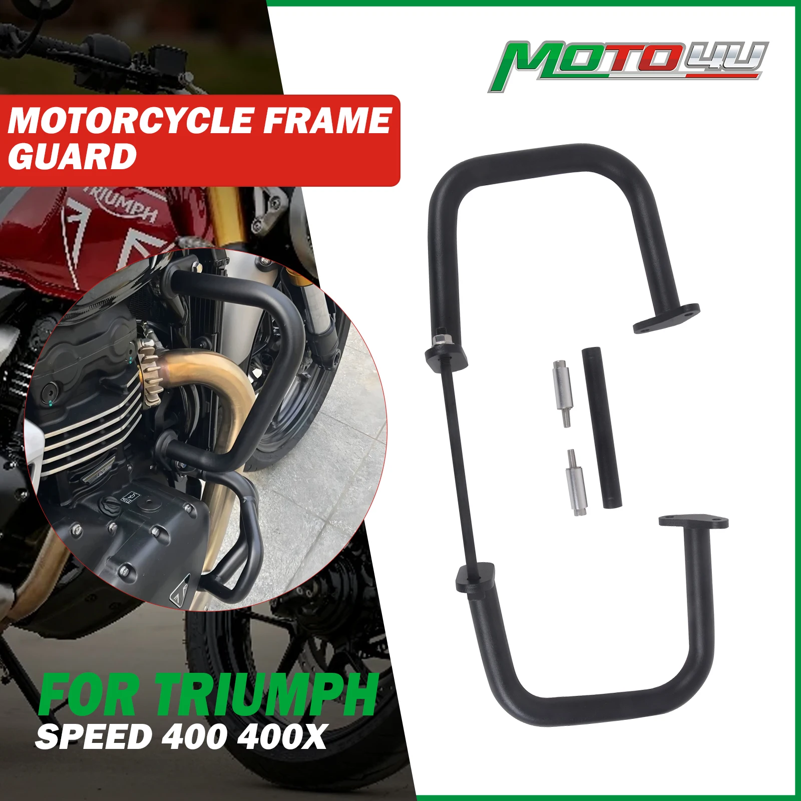 

For Triumph Scrambler 400X 2024 2025 Speed 400 Motorcycle Crash Bar Frame Engine Guard Bumper Protector Motor Accessories