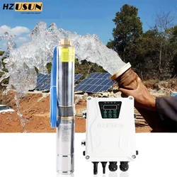 DC Solar Powered Submersible Irrigation Well Pump Pumping System for Agriculture 1 HP Solar Panel Water Pump Controller Price