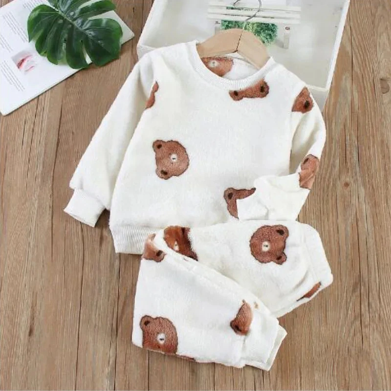 Clothing set Spring and Autumn Korean version 0-6 year old boys and girls casual cartoon printing home clothes Children Clothing