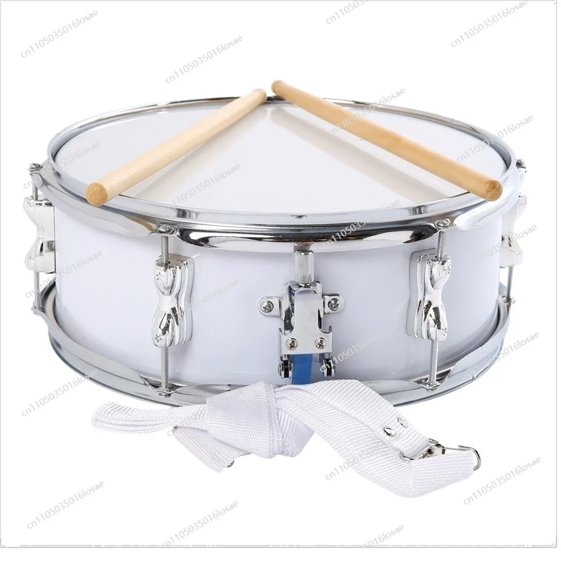 13-Inch White Snare , Two-tone , Team , Student Drum, High-end