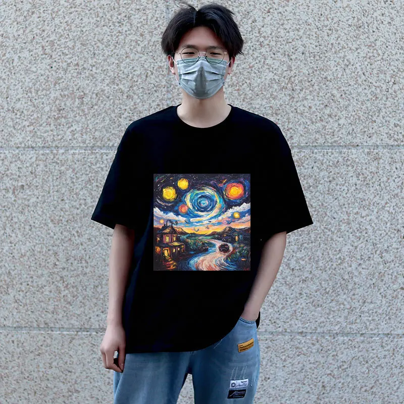 의류용 열전달 철 패치, 별이 빛나는 하늘 테마, 나비, 문어, DIY 티셔츠, 재킷 스티커, DTF 패치, 방수