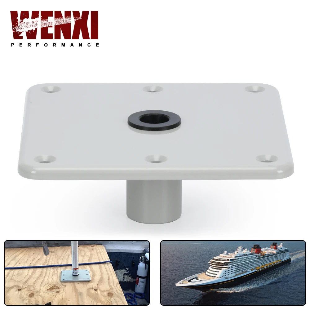 

Marine Aluminium Alloy 7"x7" Boat Seat Base with 3/4" Pin Post Socket For Universal Boat Use & Boat Seats Mount Post