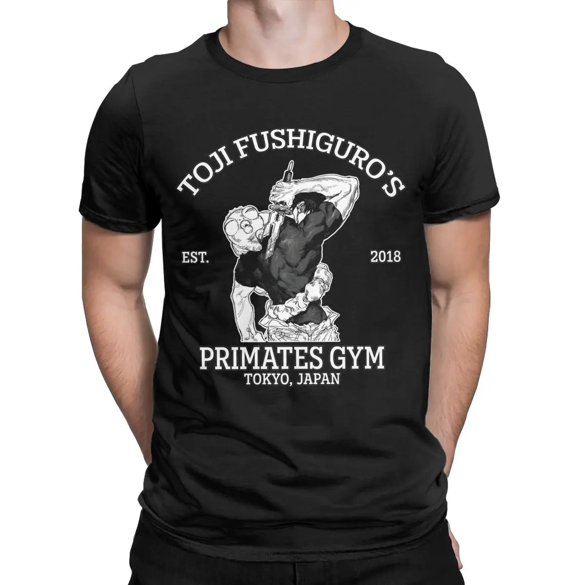 Leisure Toji's Primates Gym Toji Fushiguro T-Shirts for Men T Shirts Anime Tee Shirt Birthday Present Clothes