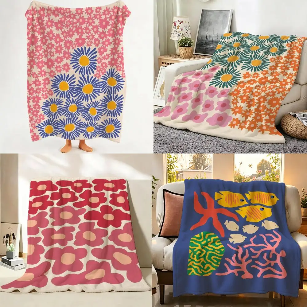 Illustrator L-Liv L-Lee Pattern Throw Flanell-Überwurfdecke, geeignet für Sofa, Wohnzimmer, Schlafzimmer
