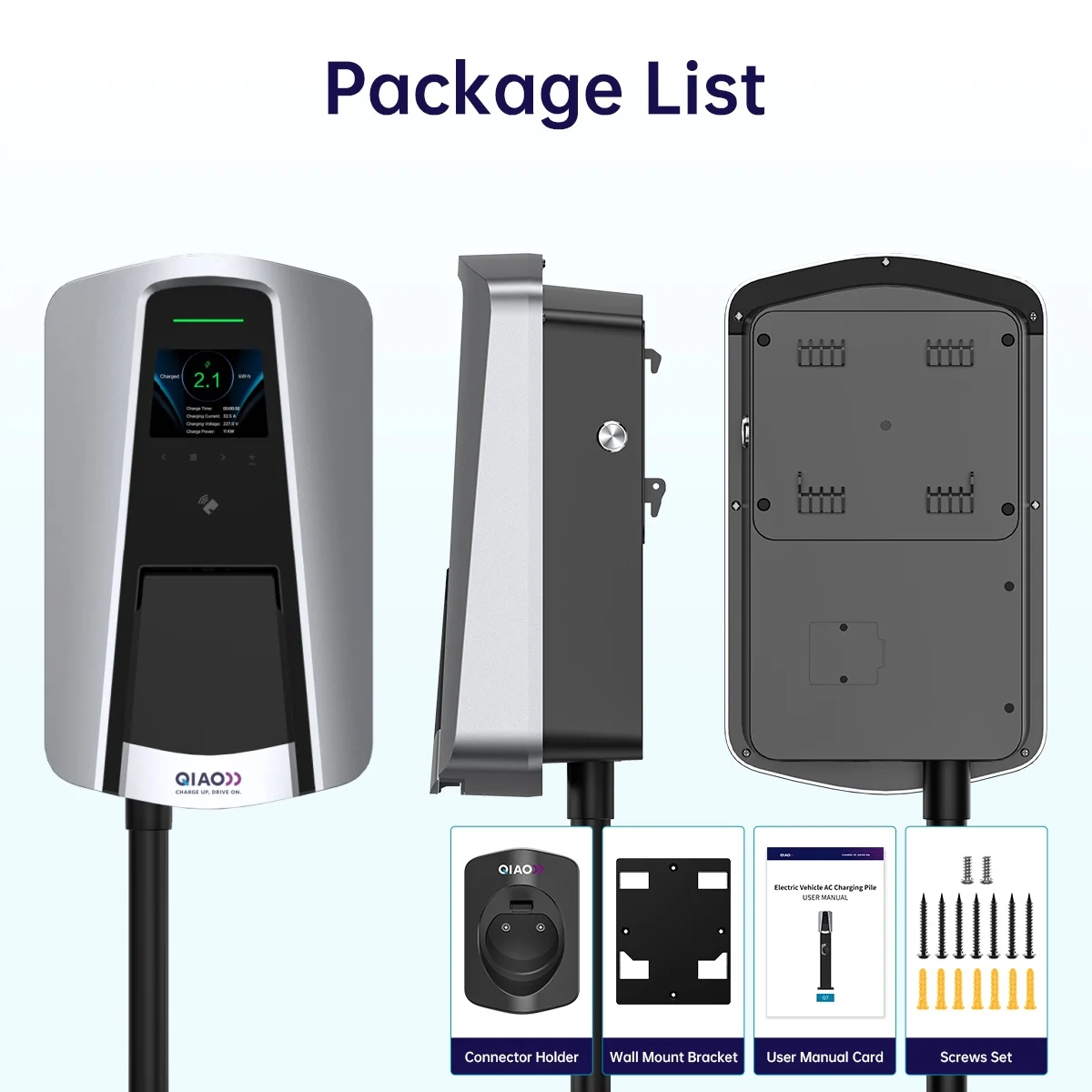 7.4KW Type2 EV Charger Socket Version 11KW 22KW Electric Vehicle Wallbox Car Charger IEC62196-2  RFID WIFI APP Control CEE Plug - view 6
