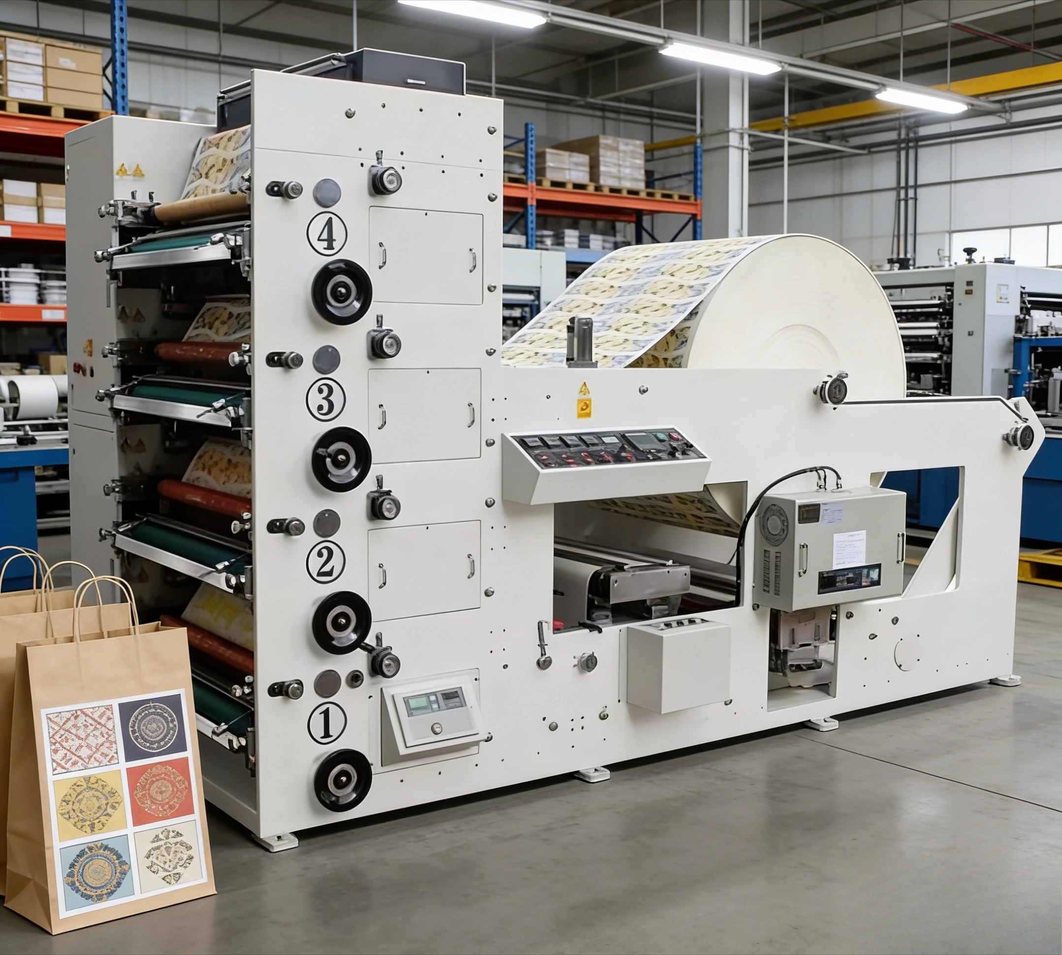 Customized Five-color Paper Bag And Carton Flexo Printing Machine BOPP Film Foil Label Flexo Printing Machine