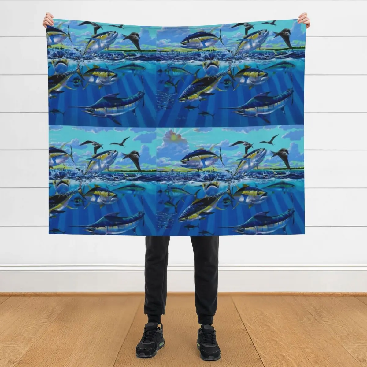 

Yellowfin Run Throw Blanket Decorative Beds Thin Camping Soft Big Blankets
