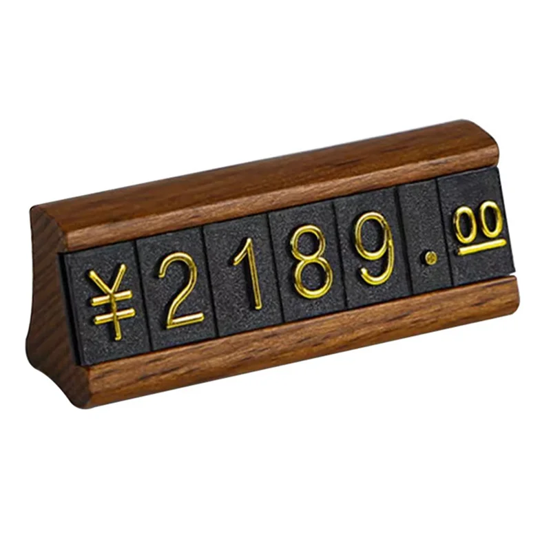 

【New-Sale】20 Sets/Box Mini Wood Combined Number Price Cube Tag Jewelry Adjustable Number Pricing Label Sign Holder Card Stand B