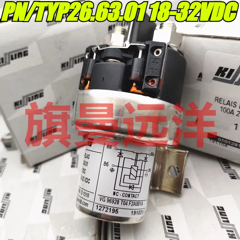（Brand New Original）1pcs/lot 100% original genuine relay:PN/TYP26.63.01 18-32VDC 100A 24VDC High voltage DC contactor relay
