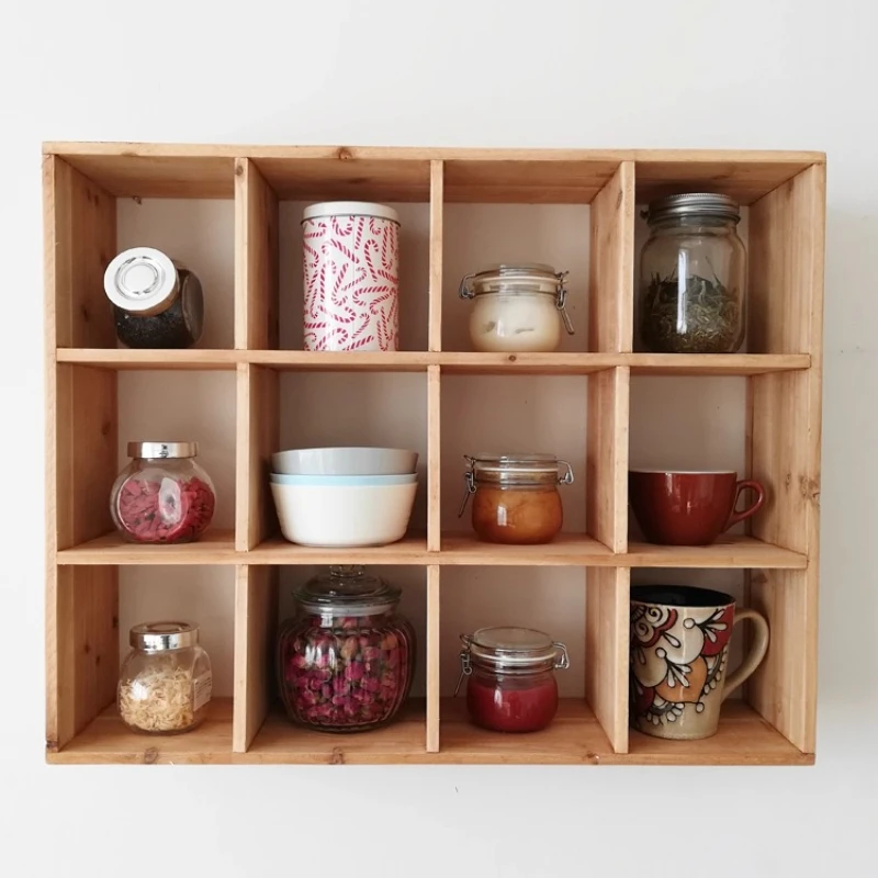 رف من الخشب الصلب المثبت على الحائط لديكور الغرفة، رف منظم لأكواب الشاي والقهوة، رف عرض عائم، أرفف تخزين المطبخ