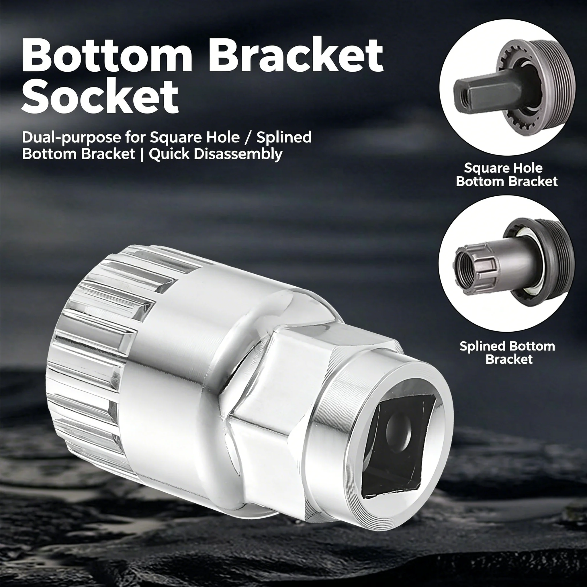 Bottom Bracket Tool Fixed Rod Mountain Bike Repair Kit Anti-Drop Auxiliary Tool Cycling Bottom Bracket Removal Wrench