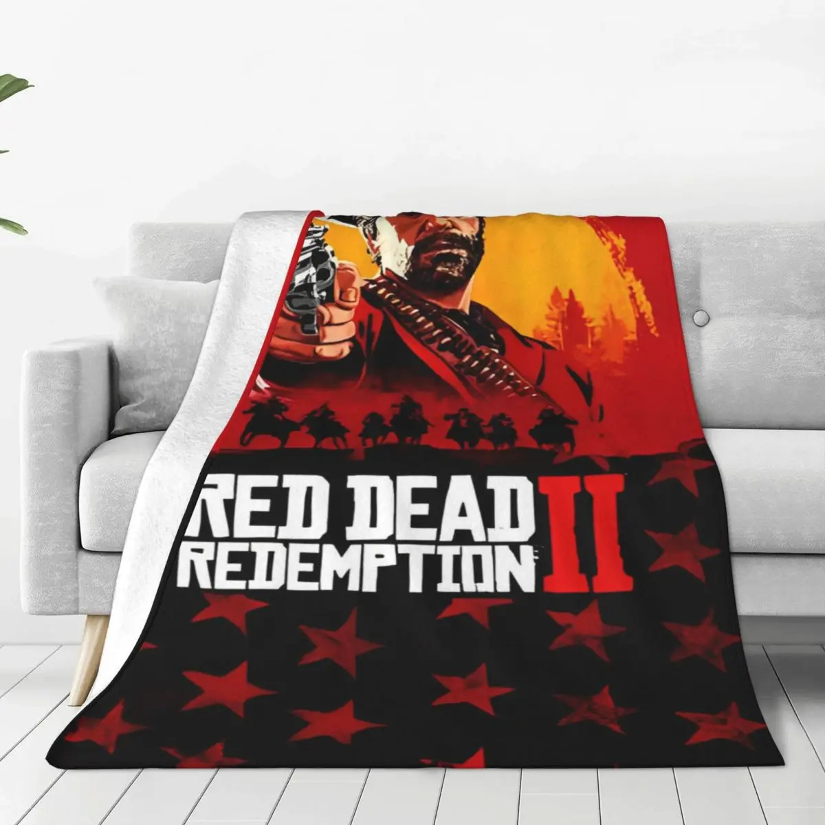 Red Dead Redemptions 2 Game Blankets Lightweight Thin Fleece Healing Present Throw Blanket Plush Thin Quilt